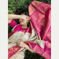 Best Seller Lichi Silk Saree with Elegant Zari Finish