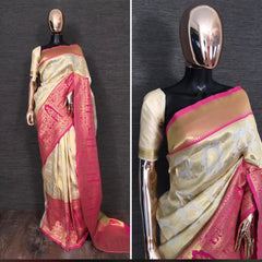 Best Seller Lichi Silk Saree with Elegant Zari Finish
