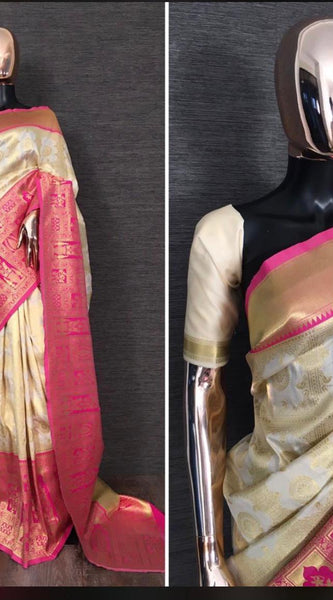 Best Seller Lichi Silk Saree with Elegant Zari Finish