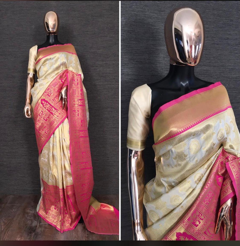Best Seller Lichi Silk Saree with Elegant Zari Finish