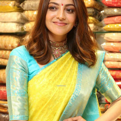 Silk Elegance: Lichi Silk Saree with Zari Work