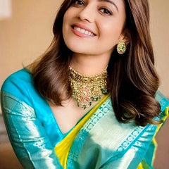 Silk Elegance: Lichi Silk Saree with Zari Work