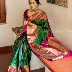 Fashionable Lichi Silk Saree with Gorgeous Zari Work