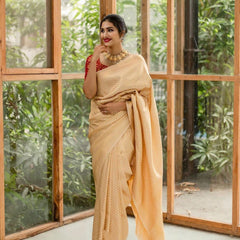 Rich Heritage Lichi Silk Saree with Exclusive Zari Weaving