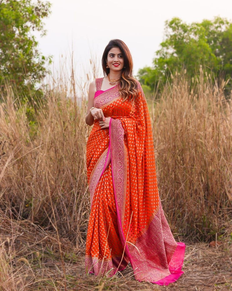 Soft & Stylish Lichi Silk Saree with Elegant Zari Weaving