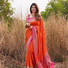 Soft & Stylish Lichi Silk Saree with Elegant Zari Weaving