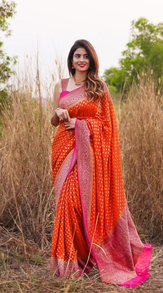 Soft & Stylish Lichi Silk Saree with Elegant Zari Weaving