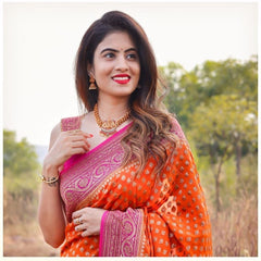 Soft & Stylish Lichi Silk Saree with Elegant Zari Weaving