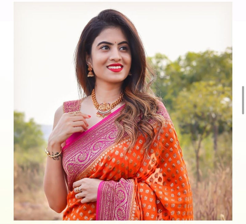 Soft & Stylish Lichi Silk Saree with Elegant Zari Weaving