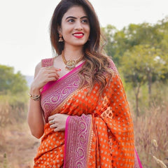 Soft & Stylish Lichi Silk Saree with Elegant Zari Weaving