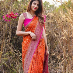 Soft & Stylish Lichi Silk Saree with Elegant Zari Weaving