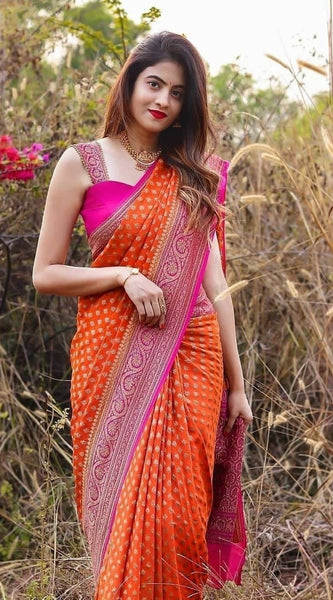 Soft & Stylish Lichi Silk Saree with Elegant Zari Weaving