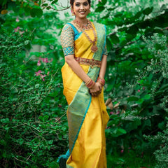 Handwoven Designer Lichi Silk Saree with Traditional Zari
