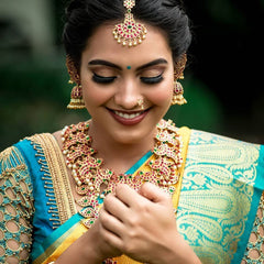 Handwoven Designer Lichi Silk Saree with Traditional Zari