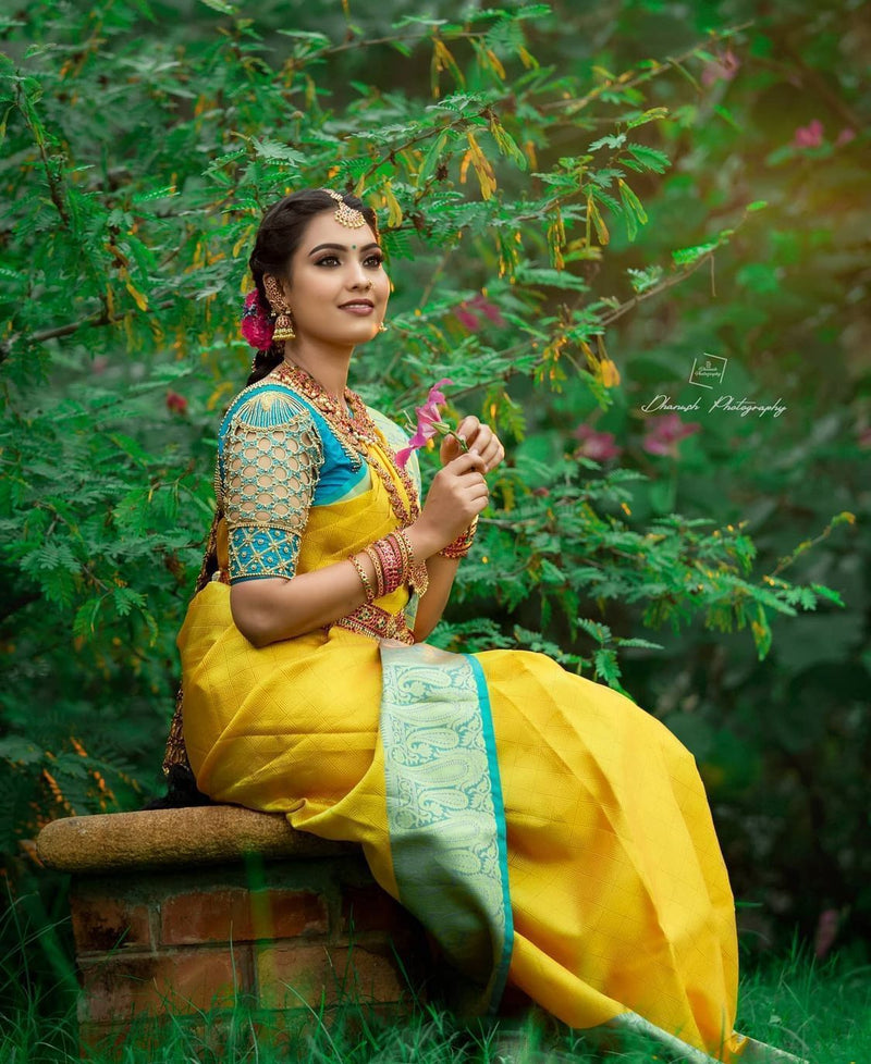 Handwoven Designer Lichi Silk Saree with Traditional Zari