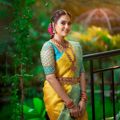 Handwoven Designer Lichi Silk Saree with Traditional Zari