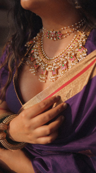 Outstanding Purple Cotton Silk Saree With Flattering Blouse Piece