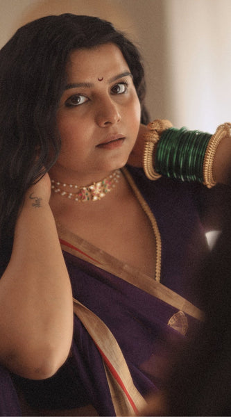 Outstanding Purple Cotton Silk Saree With Flattering Blouse Piece