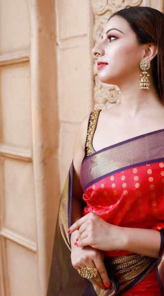 Precious Dark Pink Soft Banarasi Silk Saree With Ideal Blouse Piece