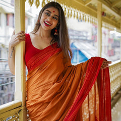 Stunning Yellow Cotton Silk Saree With Glowing Blouse Piece