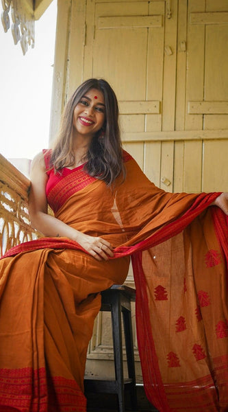 Stunning Yellow Cotton Silk Saree With Glowing Blouse Piece