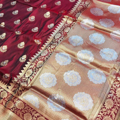 Smashing Brown Kanjivaram Silk With Effervescent Blouse Piece