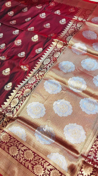 Smashing Brown Kanjivaram Silk With Effervescent Blouse Piece
