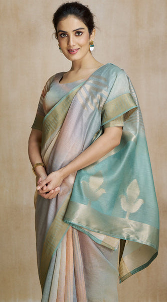 Enchanting Grey Soft Banarasi Silk Saree With Jubilant Blouse Piece