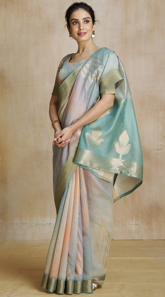 Enchanting Grey Soft Banarasi Silk Saree With Jubilant Blouse Piece