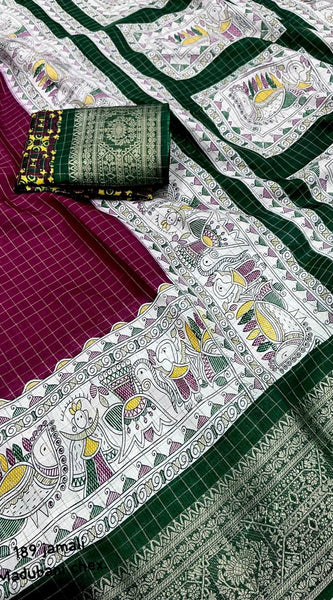Proficient Wine Digital Printed Dola Silk Saree With Whimsical Blouse Piece