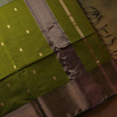 Seraglio Green Cotton Silk Saree With Magnificat Blouse Piece