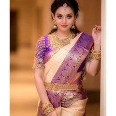 Soft Handloom Lichi Silk Saree with Royal Zari Pattern