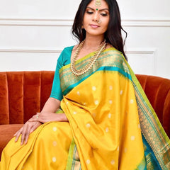 Regal Look Lichi Silk Saree with Elegant Zari Weaving