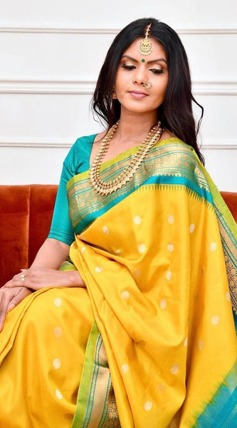 Regal Look Lichi Silk Saree with Elegant Zari Weaving