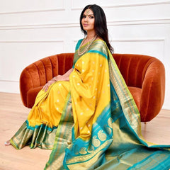 Regal Look Lichi Silk Saree with Elegant Zari Weaving