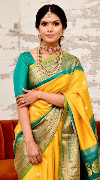 Regal Look Lichi Silk Saree with Elegant Zari Weaving