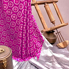 Golden Zari Woven Lichi Silk Saree for Grand Occasions Pink