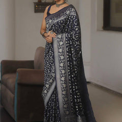 Bewitching Red Soft Silk Saree With Conflate Blouse Piece