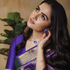 Comely Purple Soft Silk Saree With Evocative Blouse Piece
