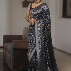 Bewitching Red Soft Silk Saree With Conflate Blouse Piece