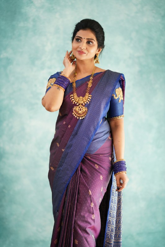 Fancifull Purple Soft Silk Saree With Hypnotic Blouse Piece