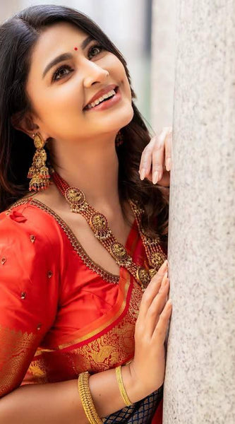 Fairytale Blue Soft Silk Saree With Nemesis Blouse Piece