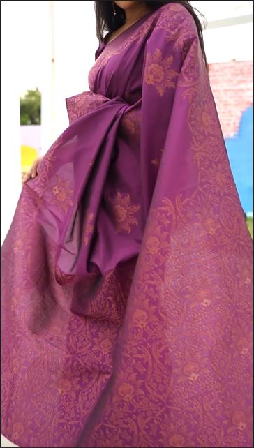 Ephemeral Purple Soft Silk Saree With Excellent Blouse Piece