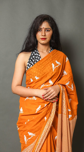 Designer Banarasi Silk Saree with Heavy Brocade Work Dark Yellow